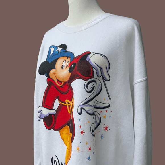 Mickey Inc Disney 25 Sweater | White Pullover | Size M | Vintage 90s - Picture 4 of 4